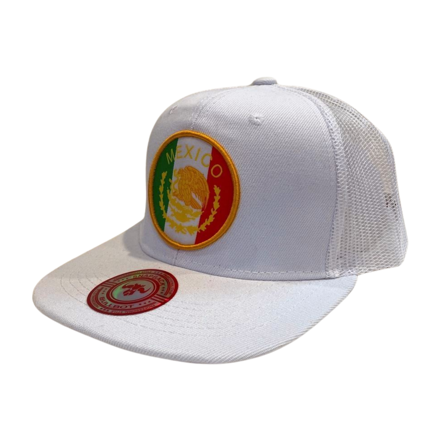 HPM-DZ-MEXICO EMBROIDERY, FLAT BILL W/MESH SNAPBACK-DZ