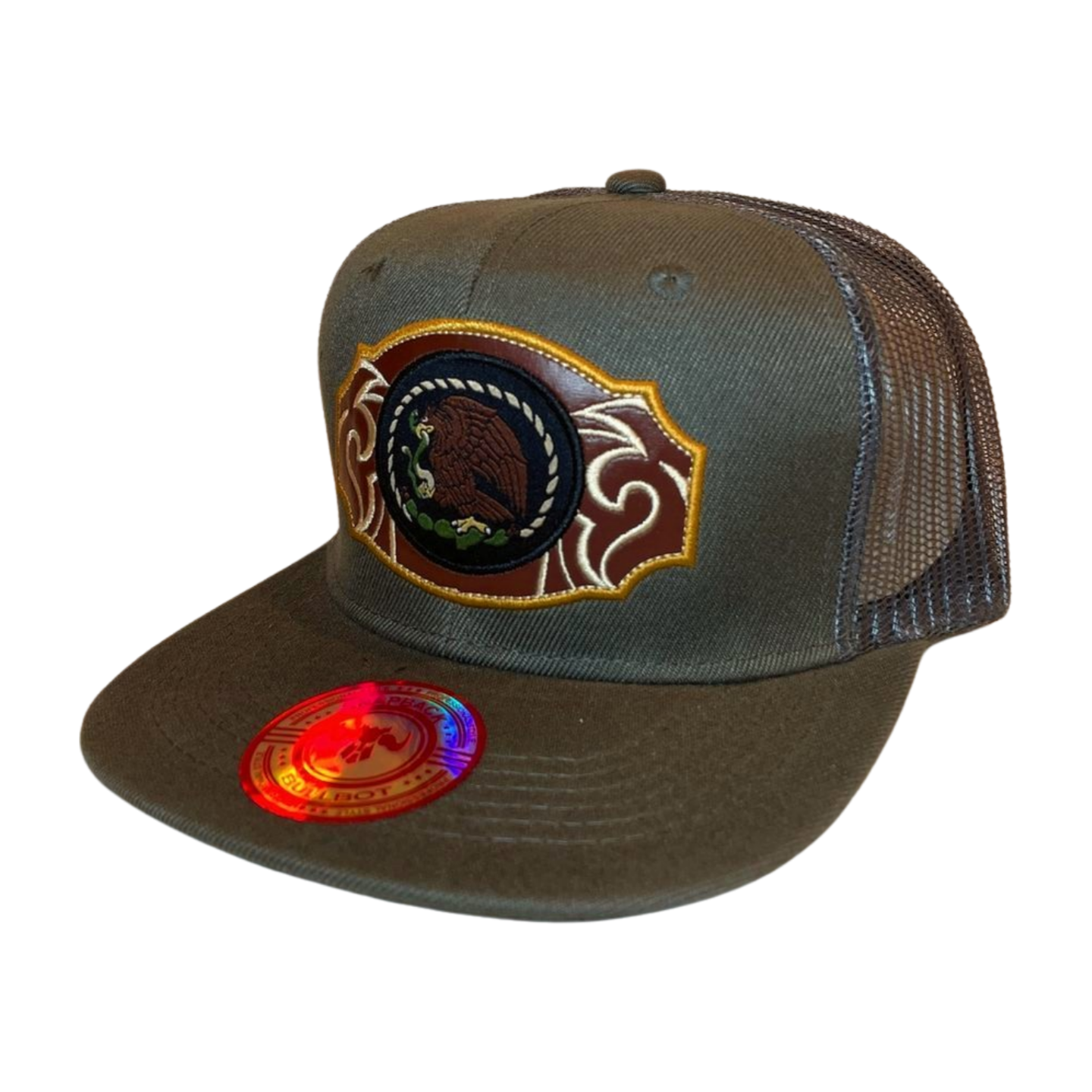 HPM-DZ-EAGLE EMB FLATBILL MESH BACK SNAPBACK