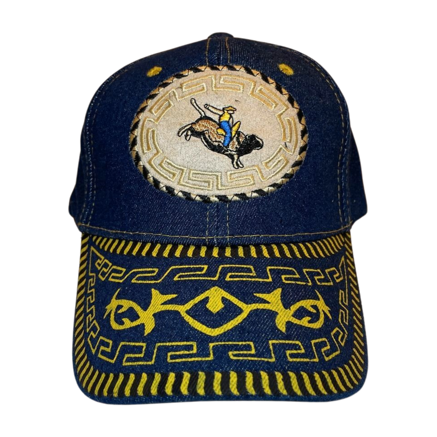 HP-DZ-cowboy embroidery velcro ball cap