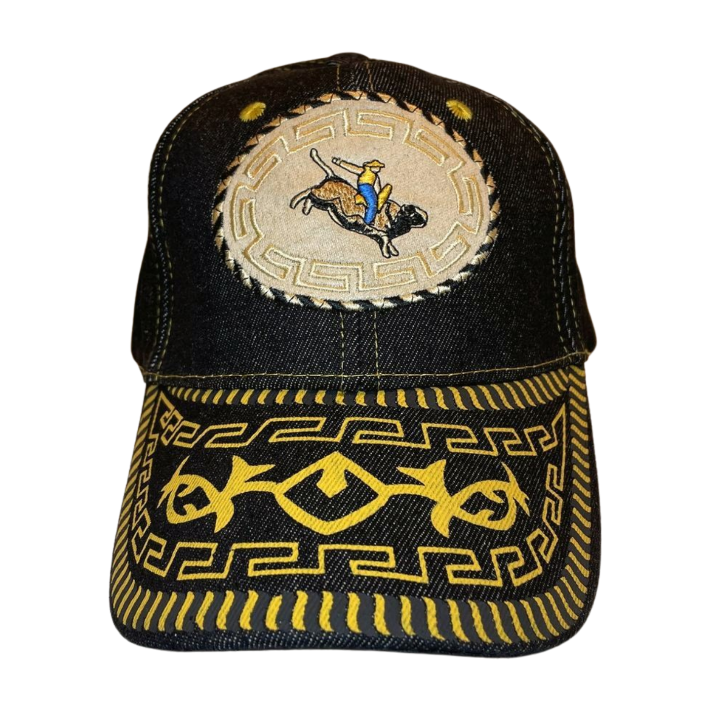 HP-DZ-cowboy embroidery velcro ball cap