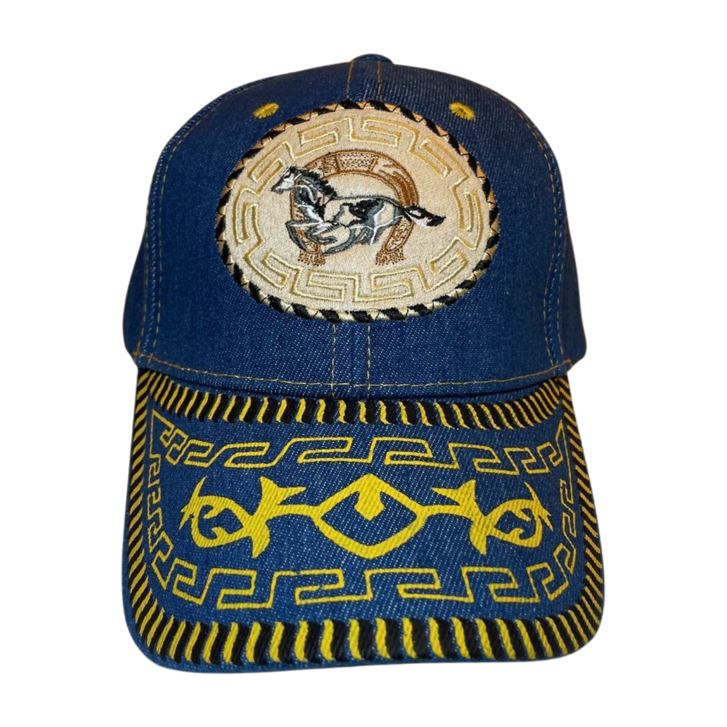 HP-DZ-cowboy embroidery velcro ball cap