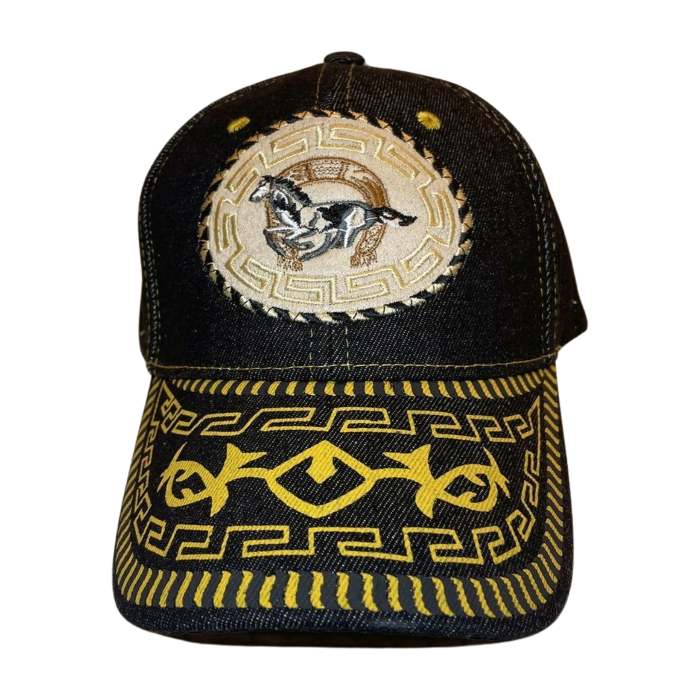 HP-DZ-cowboy embroidery velcro ball cap