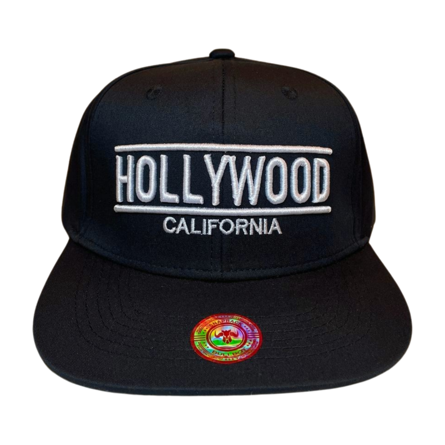 HP-DZ-HOLLYWOOD EMBROIDERY, FLAT BILL SNAPBACK 12PCS/DZ