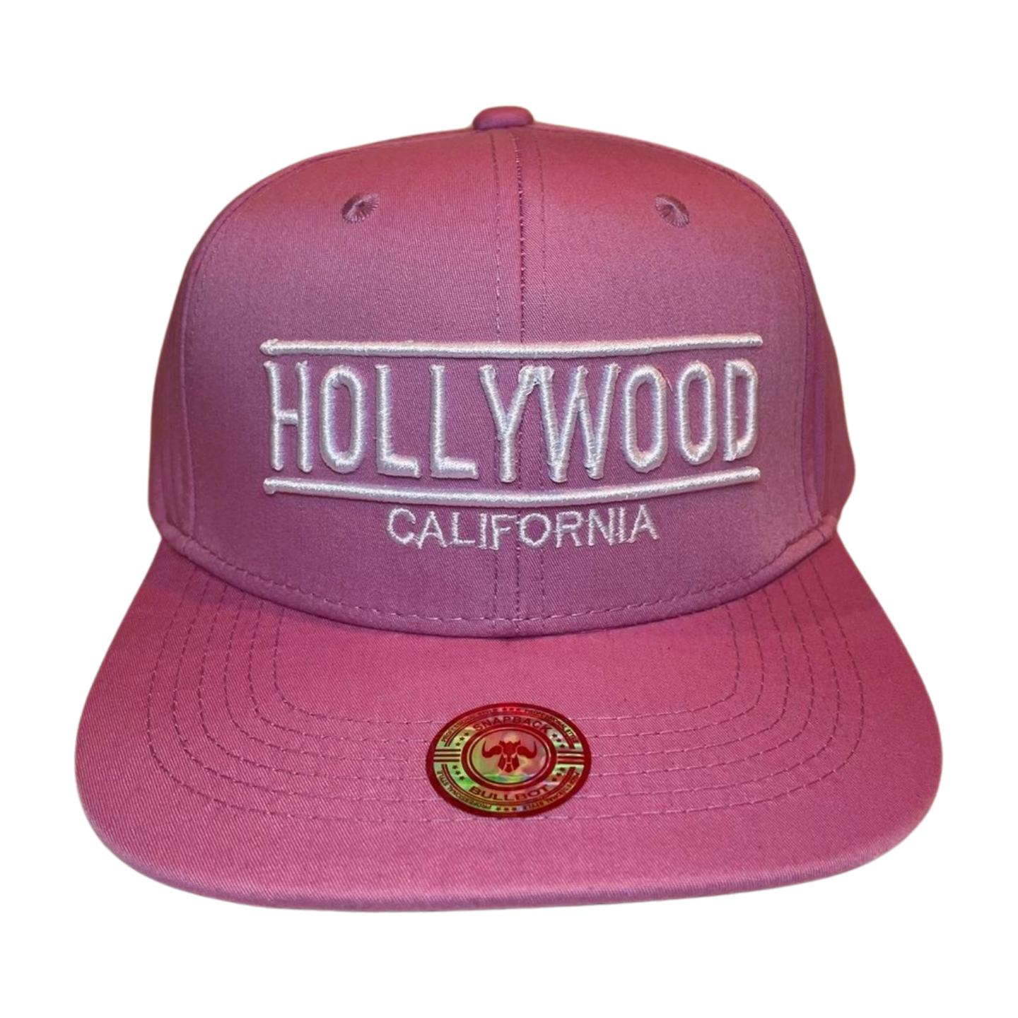 HP-DZ-HOLLYWOOD EMBROIDERY, FLAT BILL SNAPBACK 12PCS/DZ