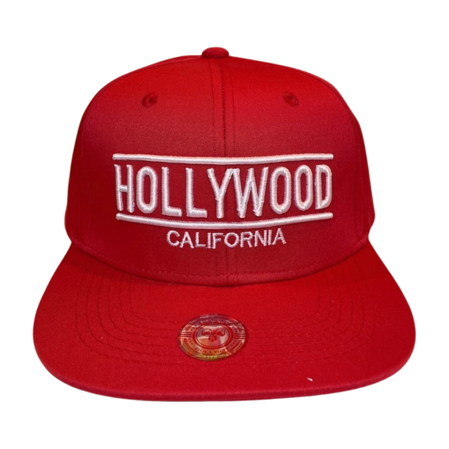 HP-DZ-HOLLYWOOD EMBROIDERY, FLAT BILL SNAPBACK 12PCS/DZ