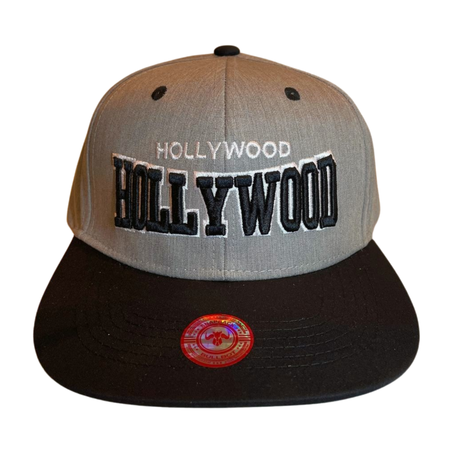 HP-DZ-HOLLYWOOD EMBROIDERY, FLAT BILL SNAPBACK 12PCS/DZ