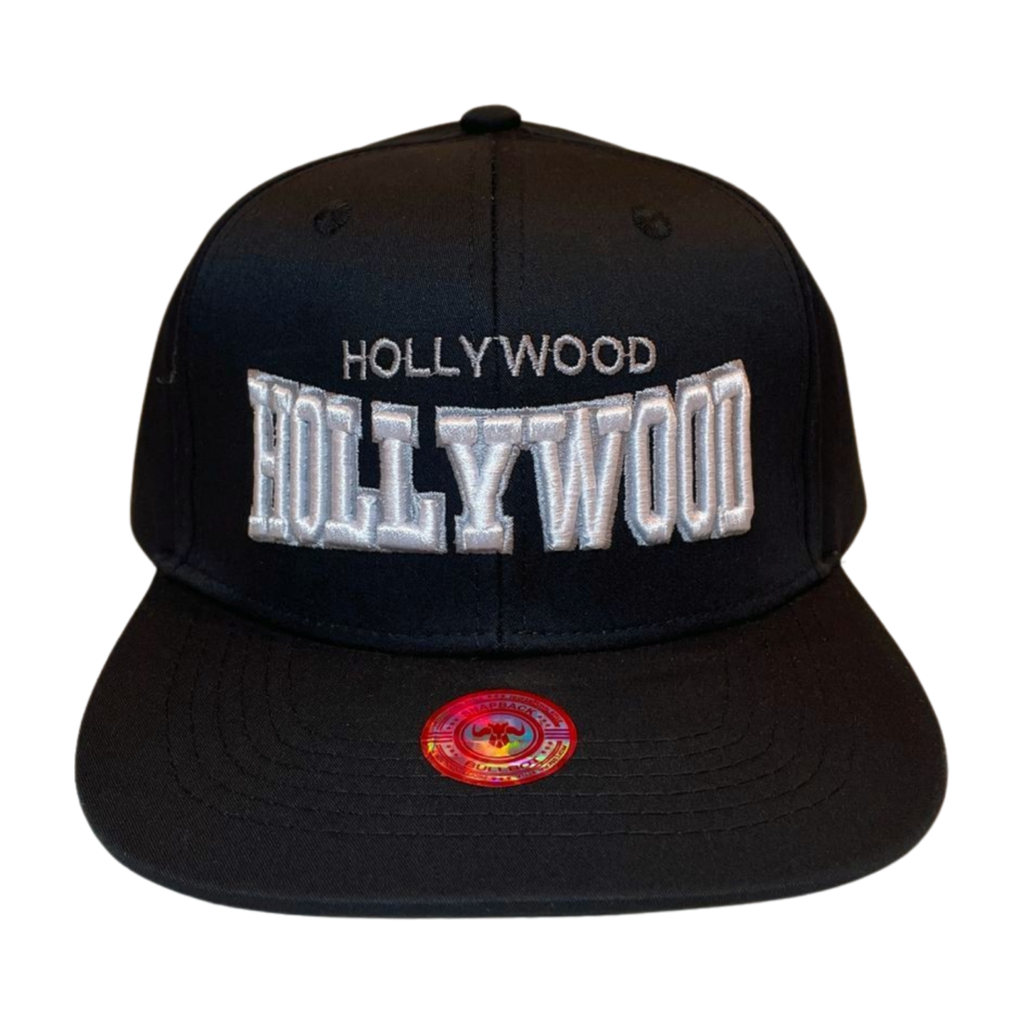 HP-DZ-HOLLYWOOD EMBROIDERY, FLAT BILL SNAPBACK 12PCS/DZ