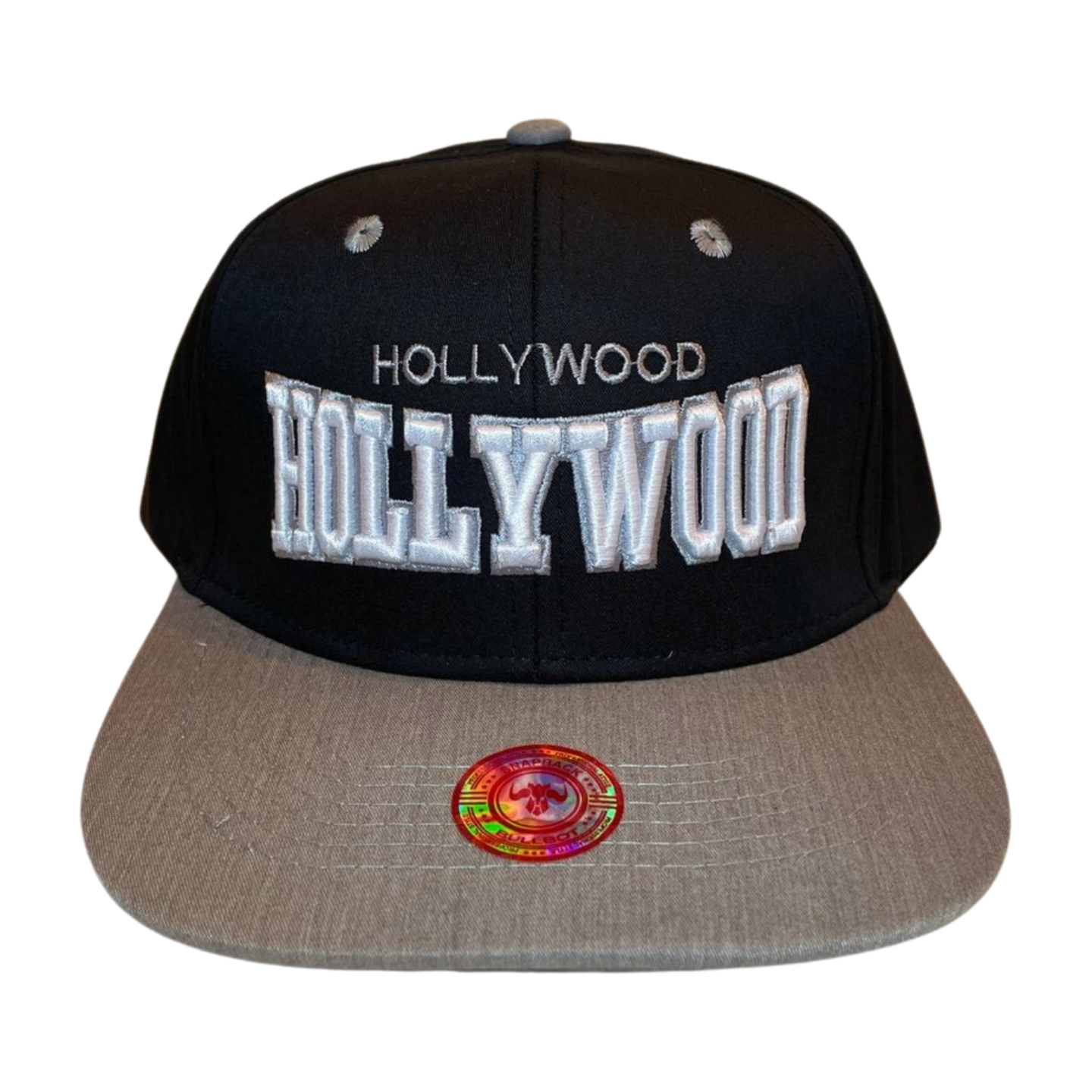 HP-DZ-HOLLYWOOD EMBROIDERY, FLAT BILL SNAPBACK 12PCS/DZ