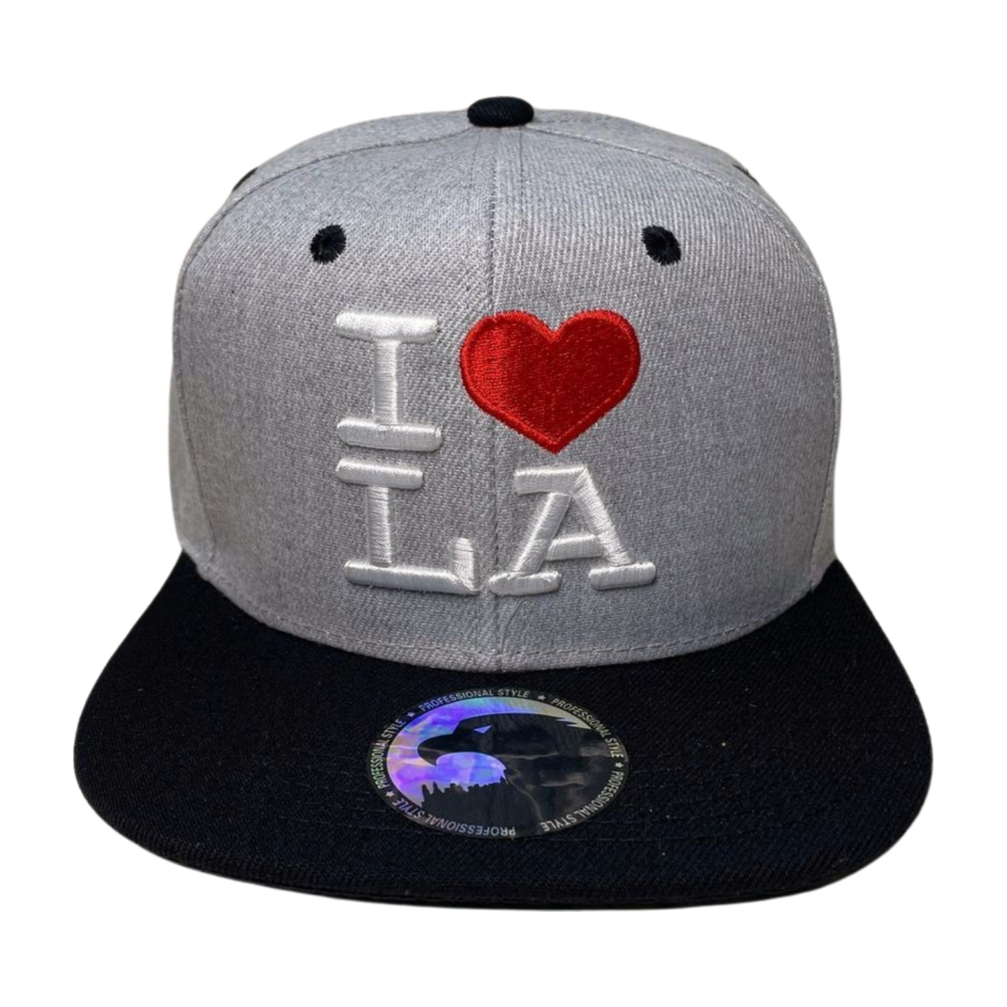 HP-DZ-I LOVE LA EMBROIDERY, FLAT BILL ACRIL SNAPBACK