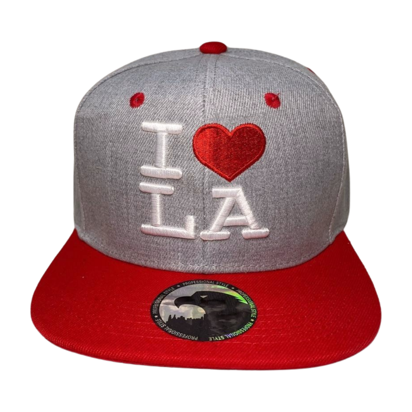 HP-DZ-I LOVE LA EMBROIDERY, FLAT BILL ACRIL SNAPBACK