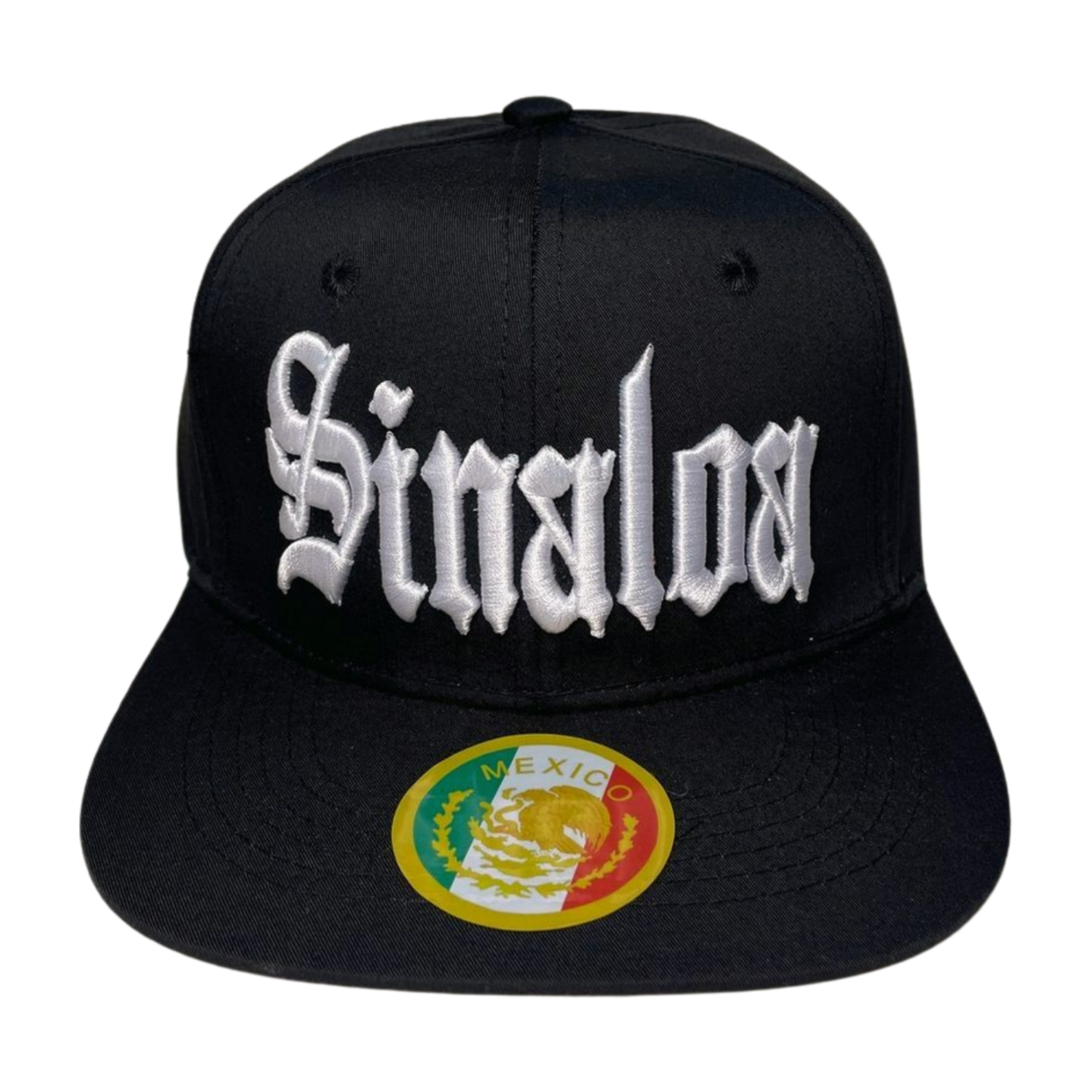 HP-DZ-CLASSIC LETTER WHT EMBROIDERY ON BLACK CAP FLAT BILL