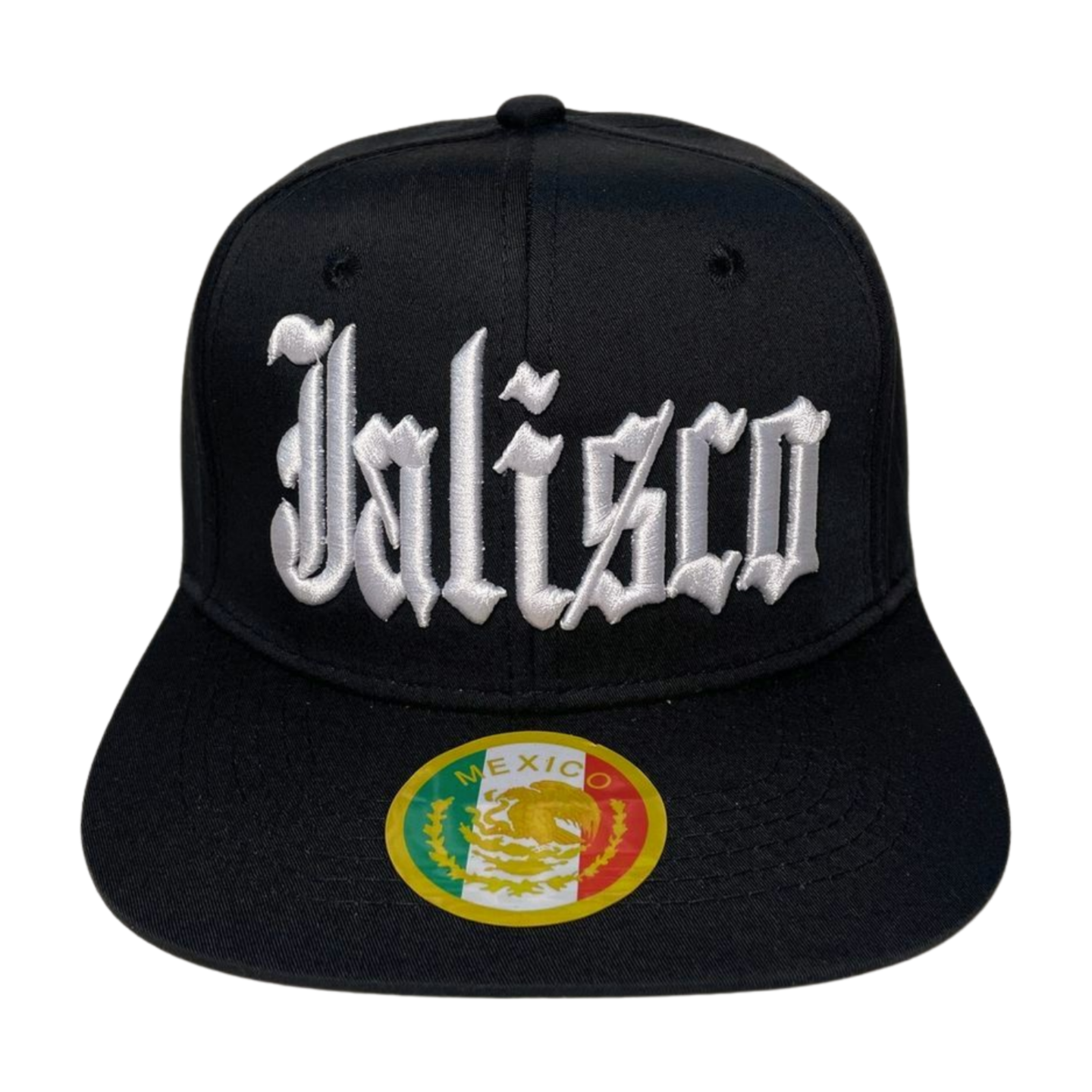 HP-DZ-CLASSIC LETTER WHT EMBROIDERY ON BLACK CAP FLAT BILL