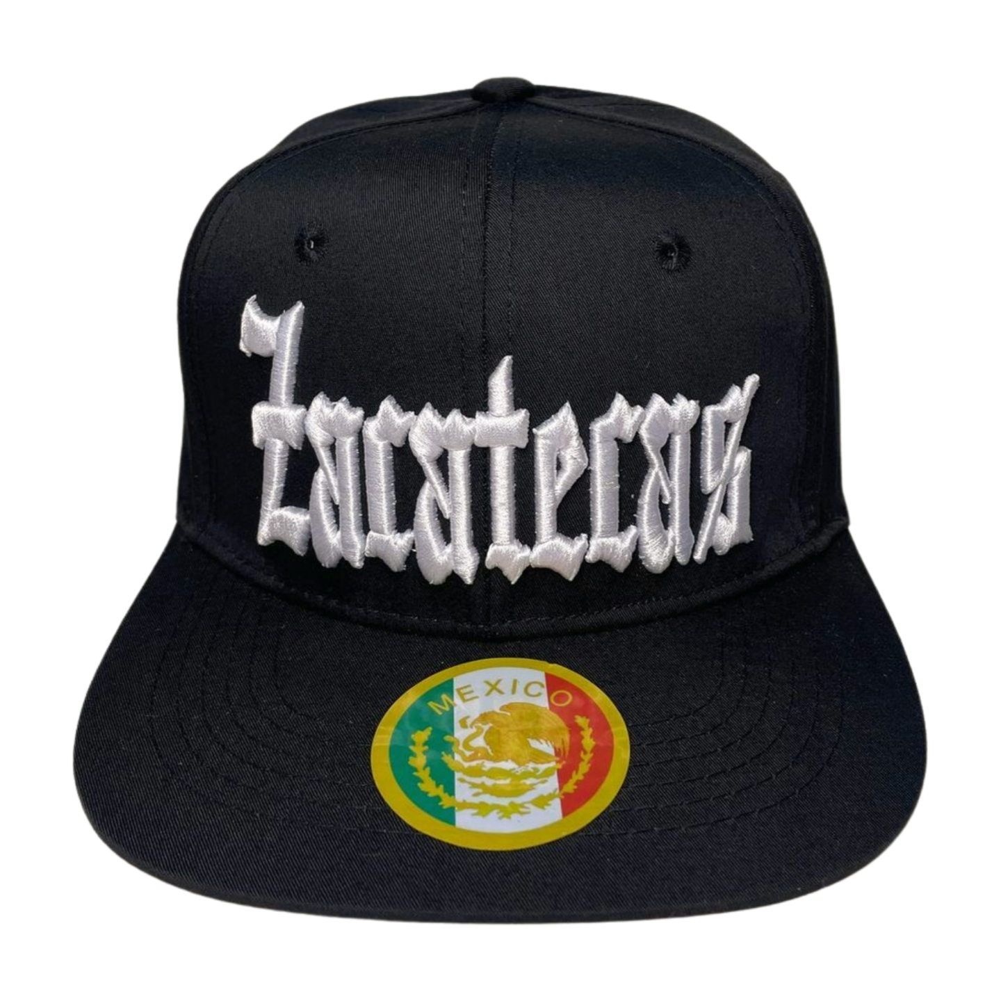 HP-DZ-CLASSIC LETTER WHT EMBROIDERY ON BLACK CAP FLAT BILL