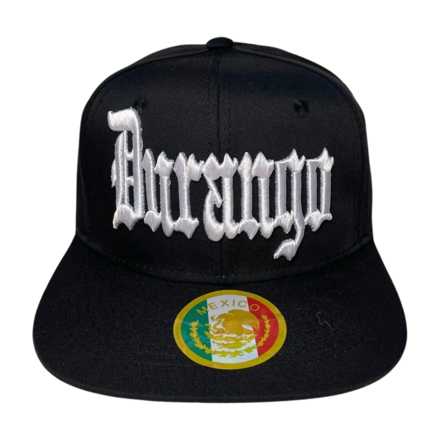 HP-DZ-CLASSIC LETTER WHT EMBROIDERY ON BLACK CAP FLAT BILL