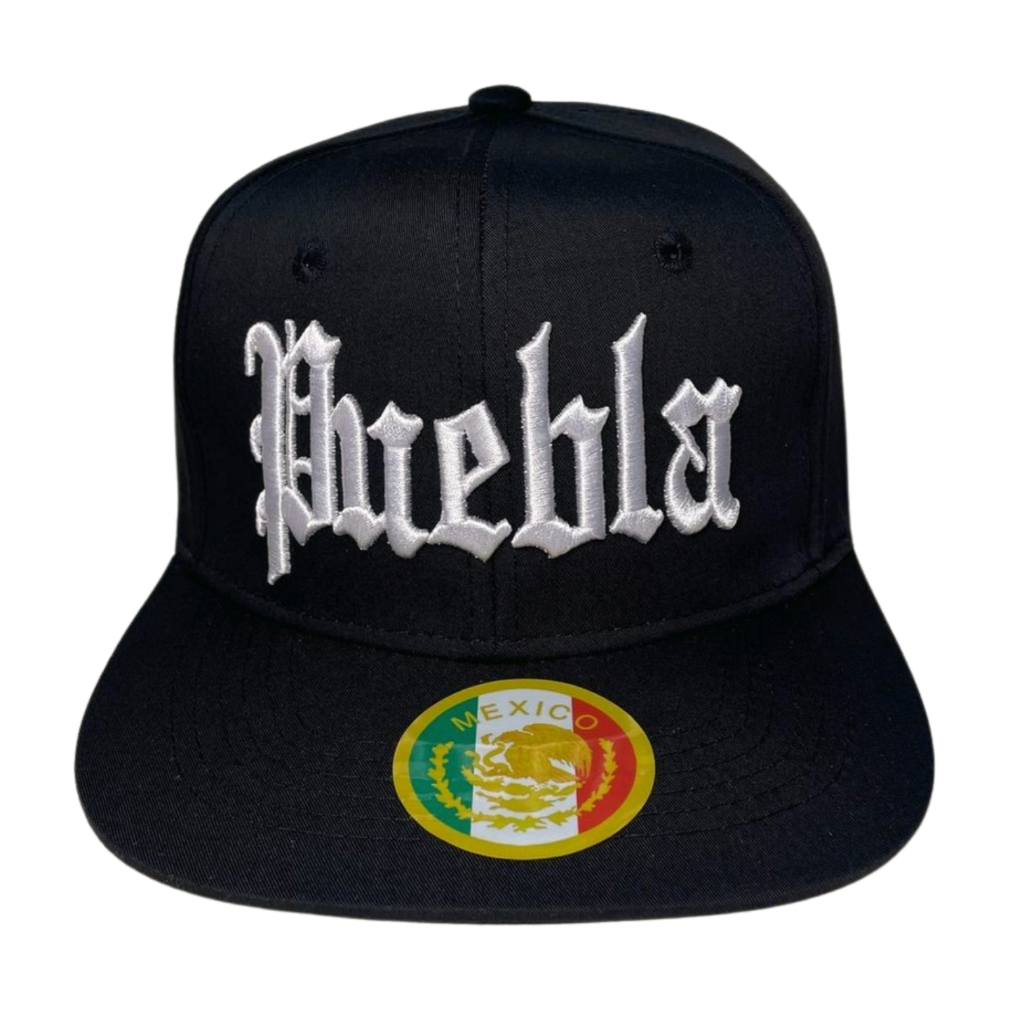 HP-DZ-CLASSIC LETTER WHT EMBROIDERY ON BLACK CAP FLAT BILL