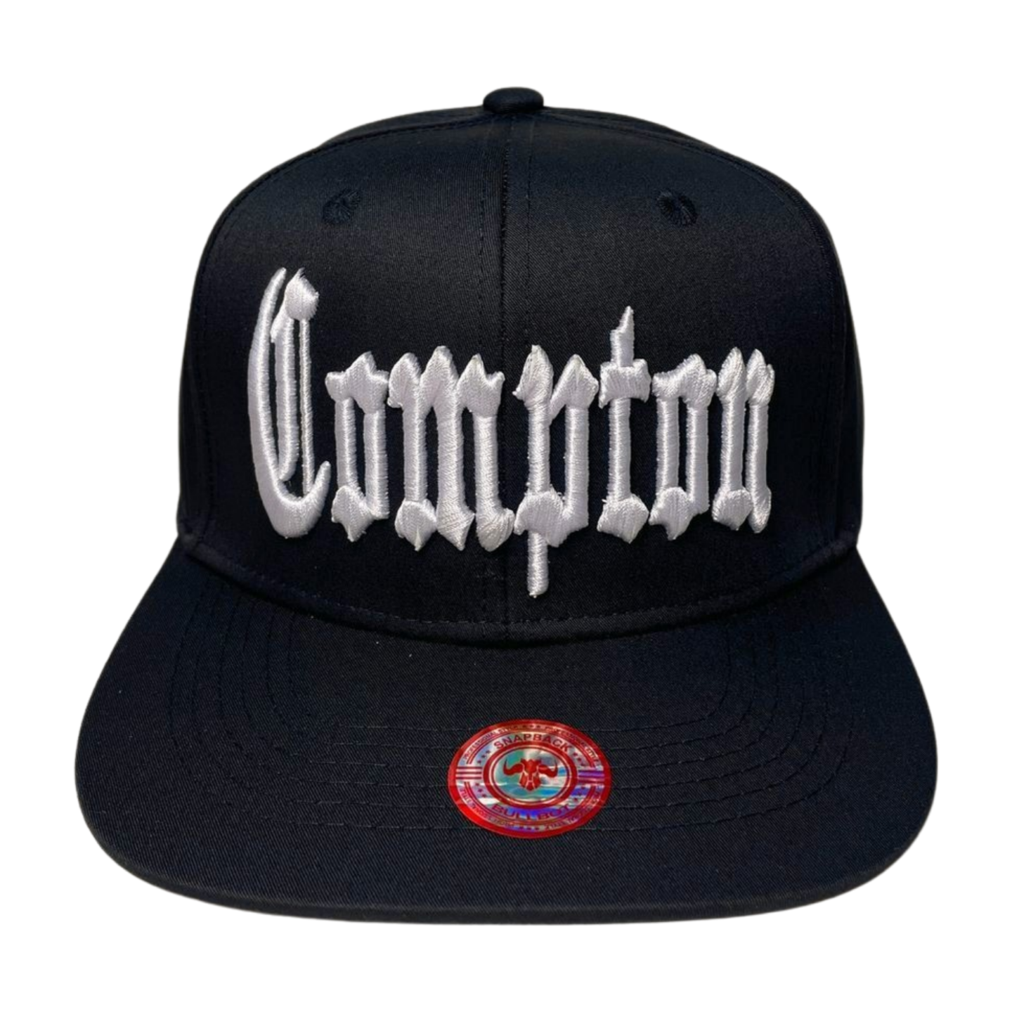 HP-DZ-CLASSIC LETTER WHT EMBROIDERY ON BLACK CAP FLAT BILL