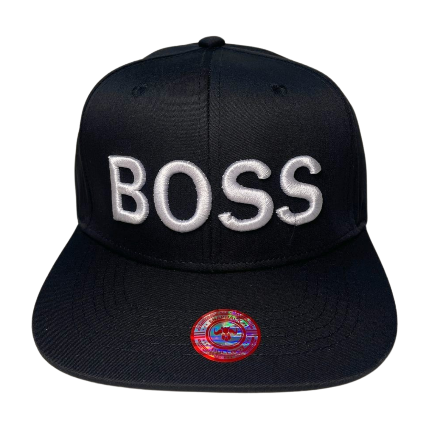 HP-DZ-CLASSIC LETTER WHT EMBROIDERY ON BLACK CAP FLAT BILL