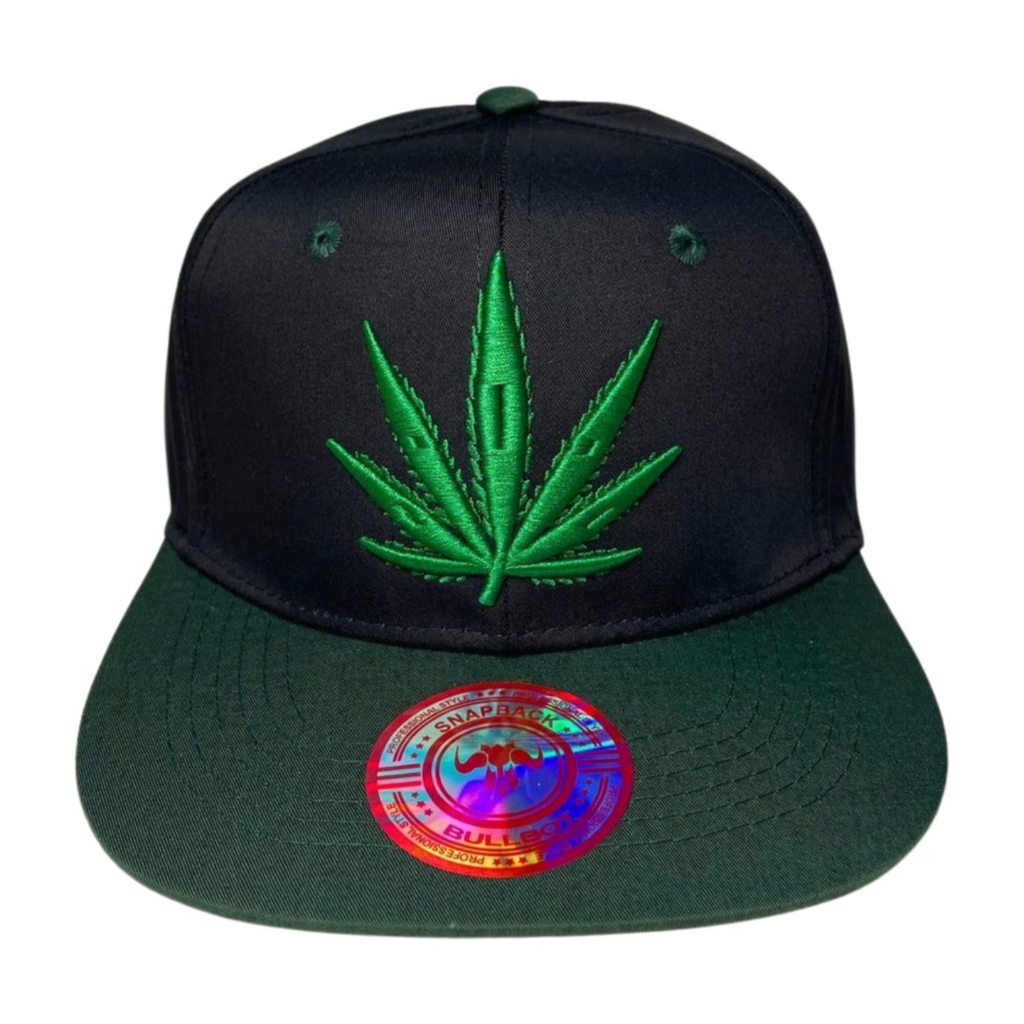 HP-DZ-LEAVE Marijuana Embroidery Flat Bill Snapback
