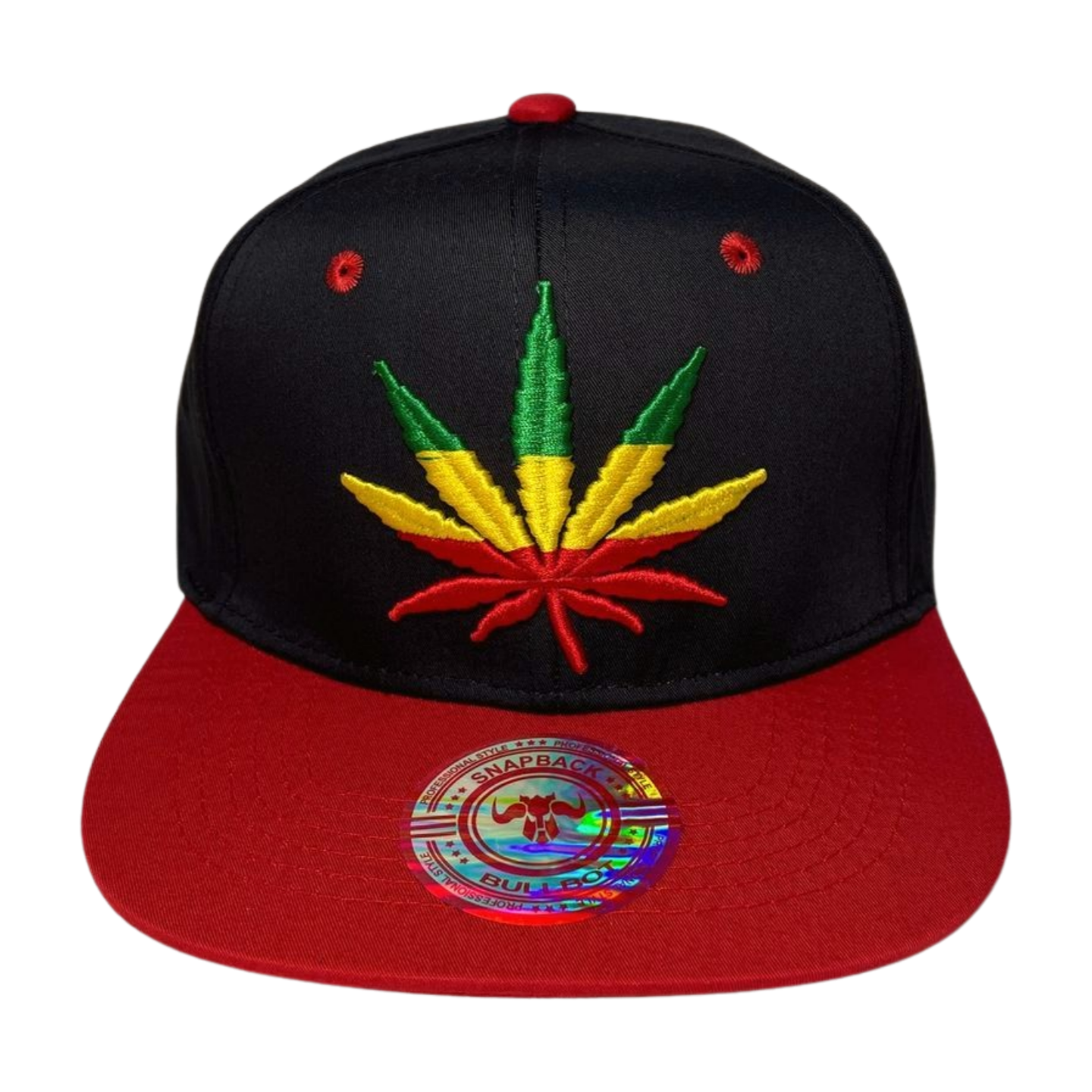 HP-DZ-LEAVE Marijuana Embroidery Flat Bill Snapback