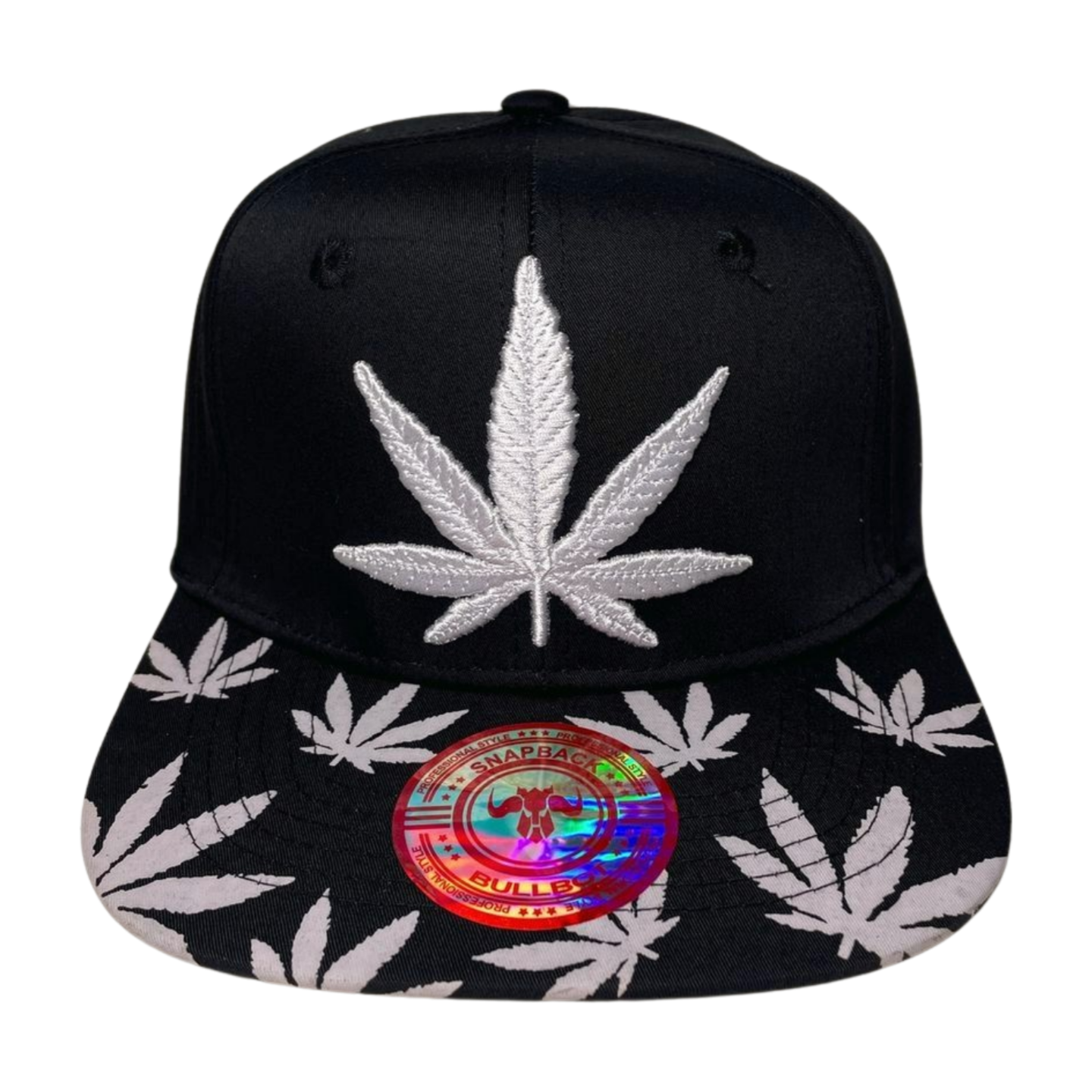 HP-DZ-LEAVE Marijuana Embroidery Flat Bill Snapback
