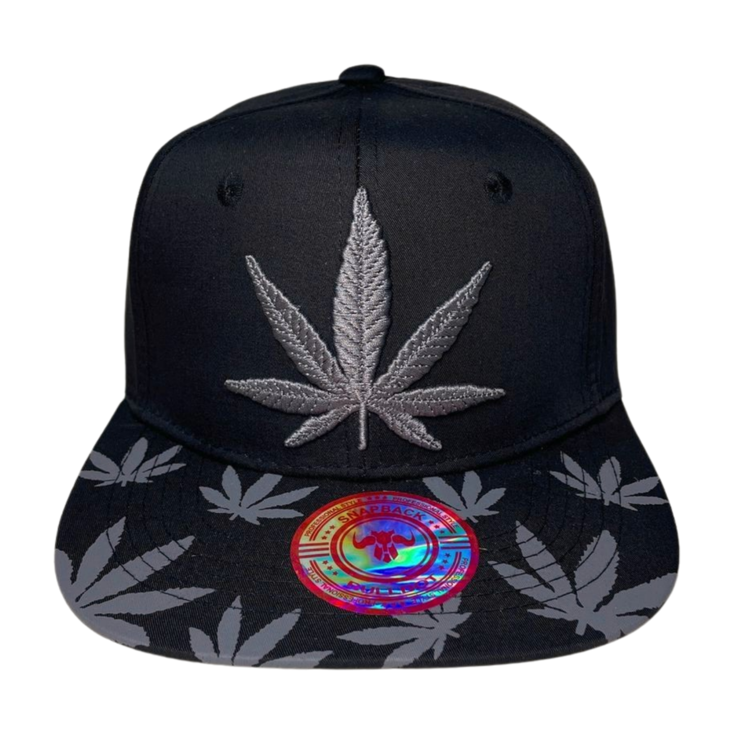 HP-DZ-LEAVE Marijuana Embroidery Flat Bill Snapback