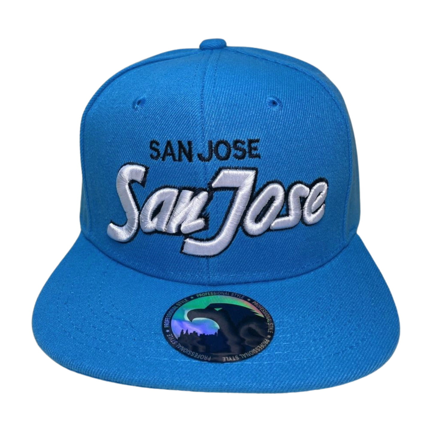 HPF-DZ-SAN JOSE EMBROIDERY, FLATBILL SNAPBACK 12PCS/DZ