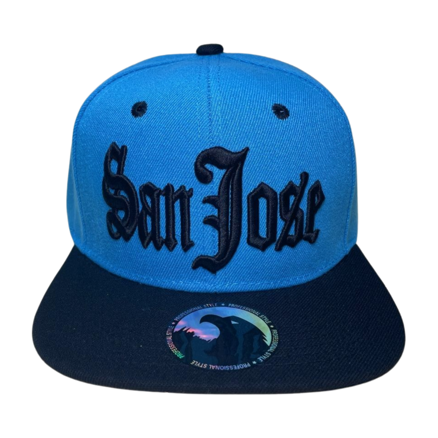 HPF-DZ-SAN JOSE EMBROIDERY, FLATBILL SNAPBACK 12PCS/DZ