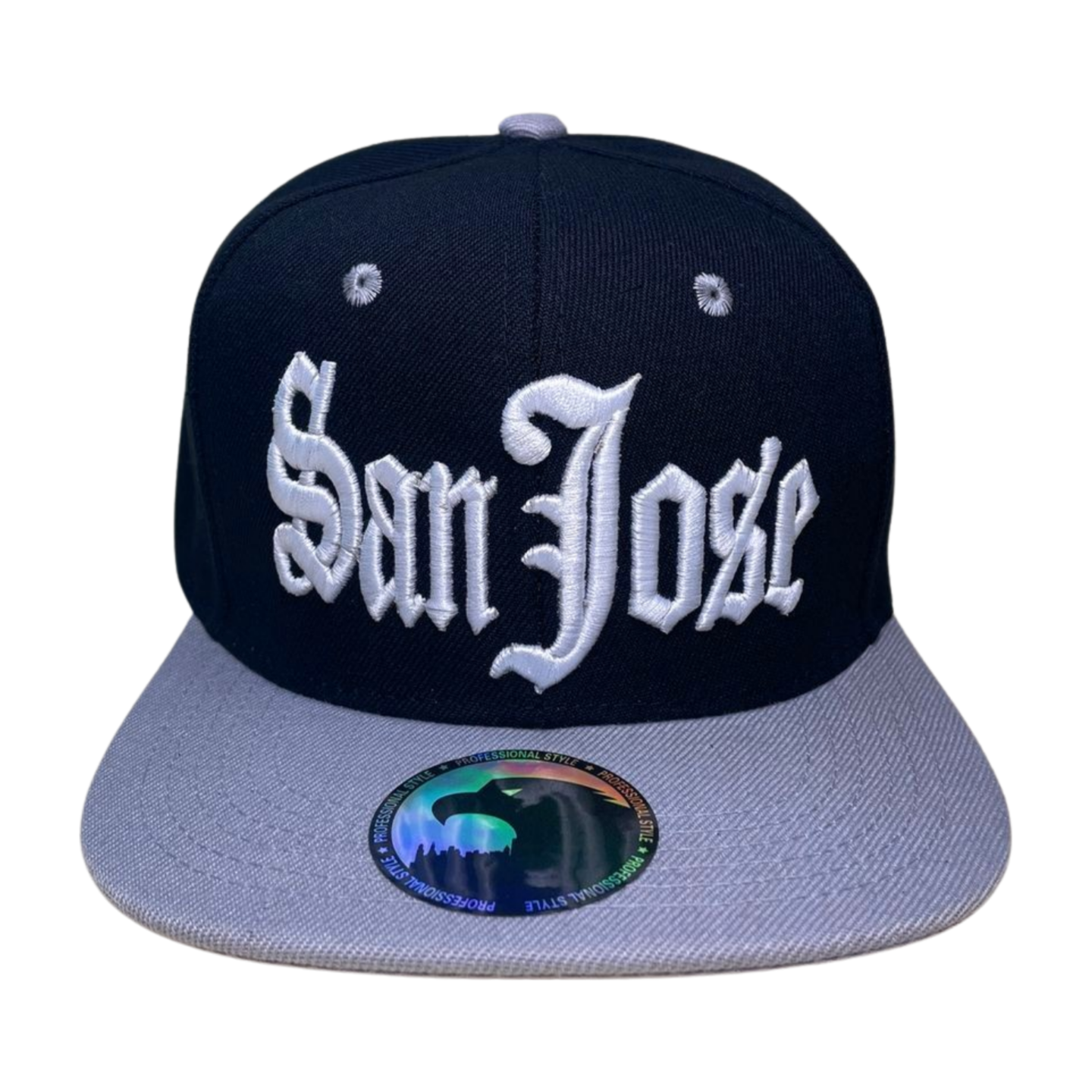 HPF-DZ-SAN JOSE EMBROIDERY, FLATBILL SNAPBACK 12PCS/DZ
