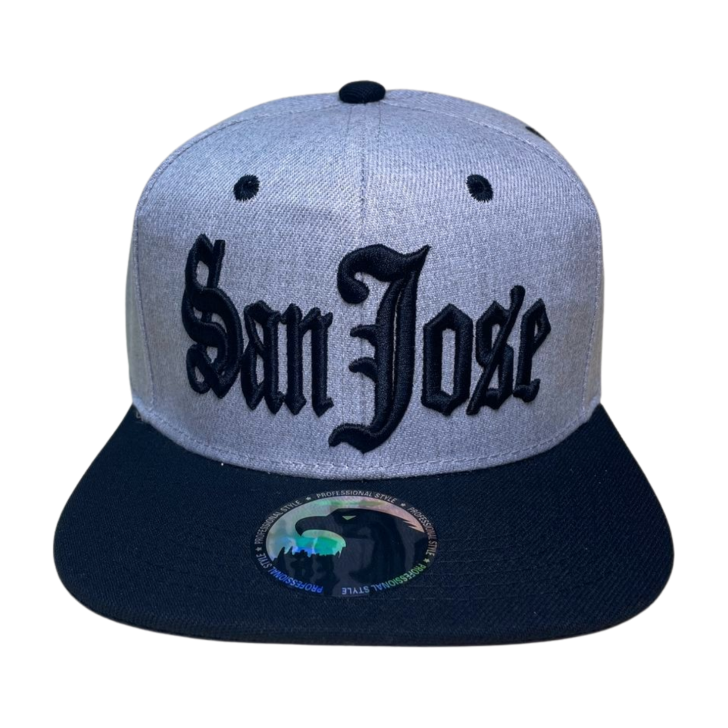 HPF-DZ-SAN JOSE EMBROIDERY, FLATBILL SNAPBACK 12PCS/DZ