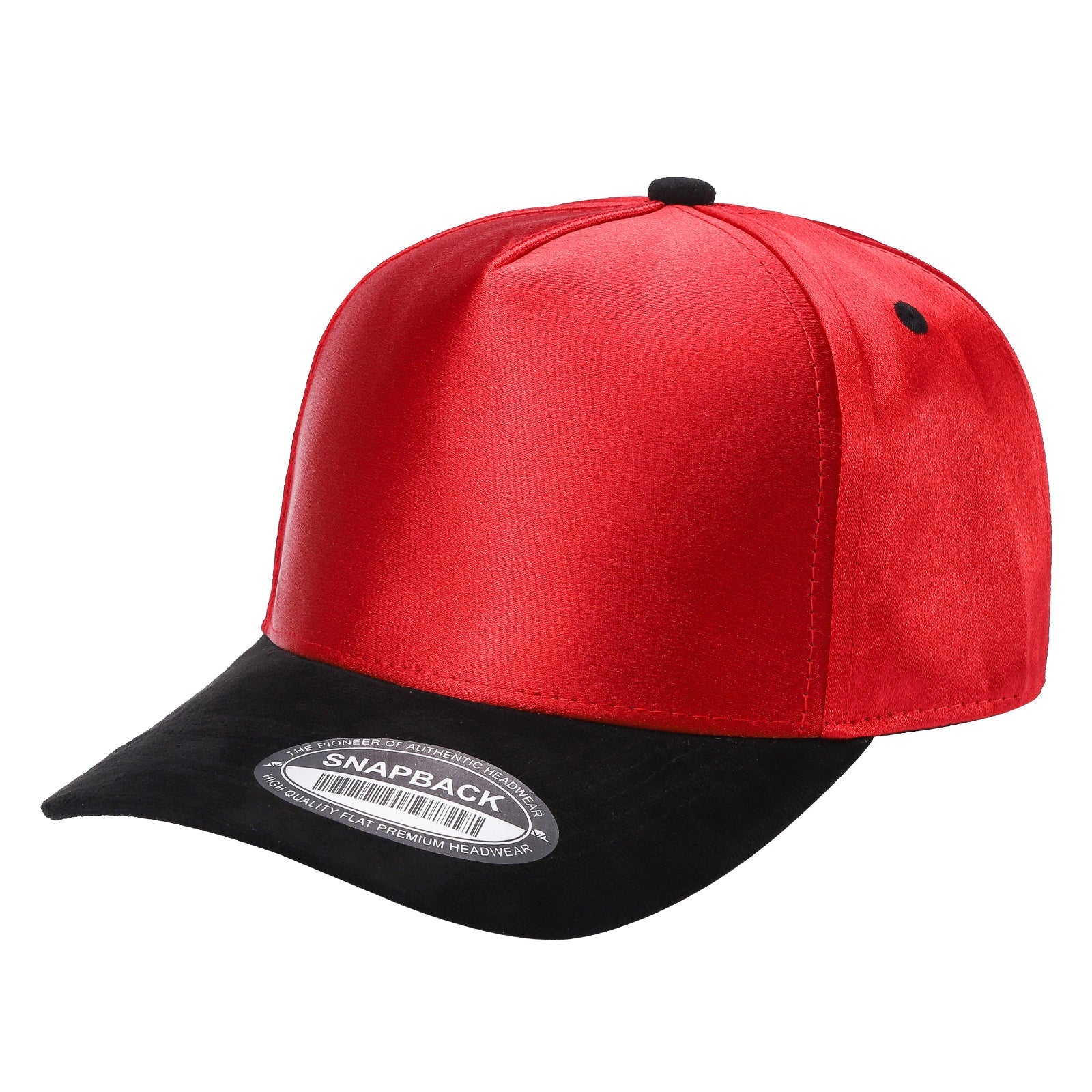 51>SATIN CROWN & SUEDE BILL 5PANEL SNAP BACK($3.75/PC) TCSTS