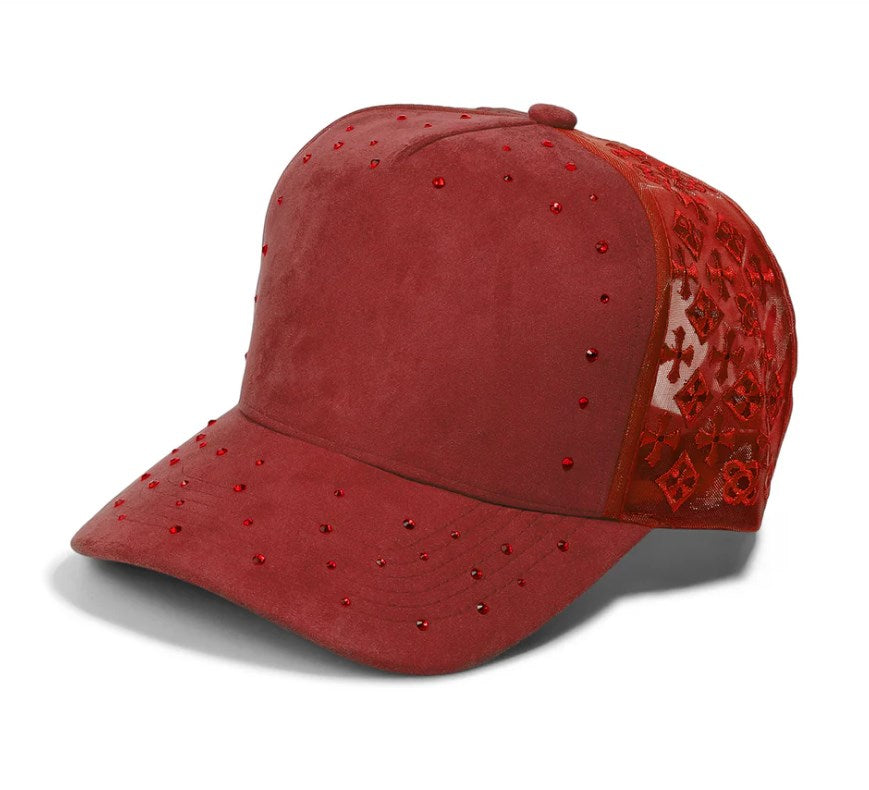 Procap 5021 5 Panel Distressed Baseball Cap Red