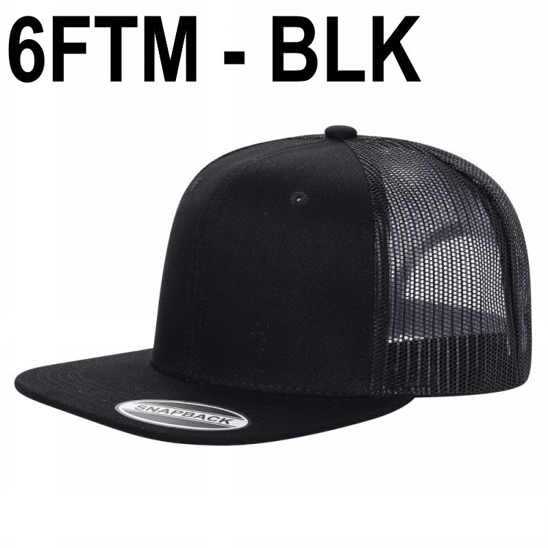 6FTM-PK6- 6 Panel Flat Bill 6PCS/PACK