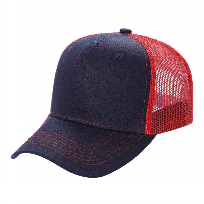 6CTM -SOLID 6 Panel Curve Trucker Mesh Hat