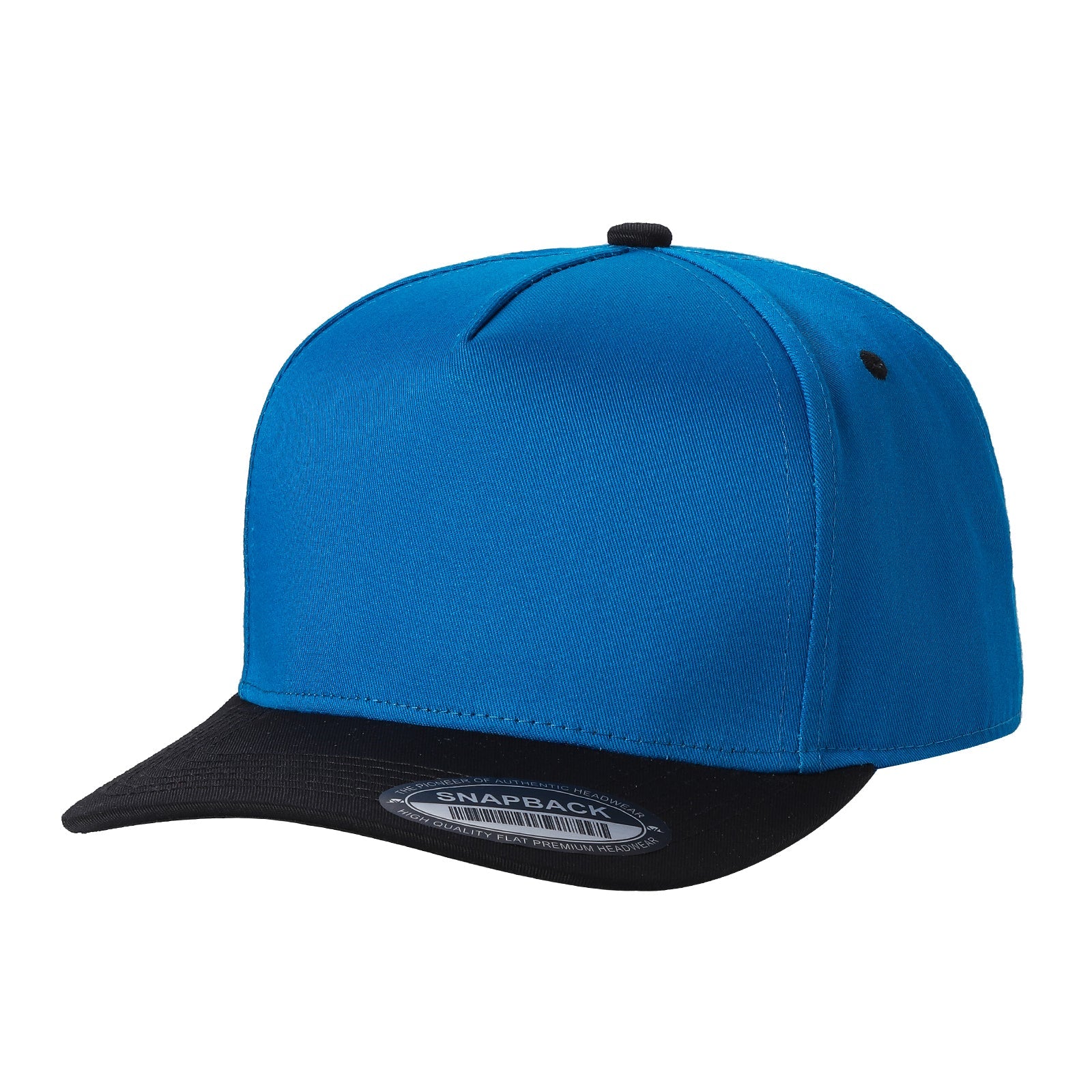 TCBLK - 5 Panel Black Color Snapback Baseball Cap