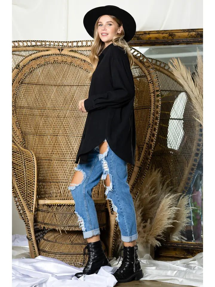 ST0105-PK3-WASHED OVERSIZED BUTTON UP SHIRTS-$18 (SML:111=3PCS)