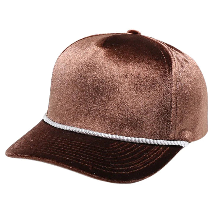 5VV-1PC-VELVET 5PANEL ROPE SNAPBACK-VV10-$11.50/pc