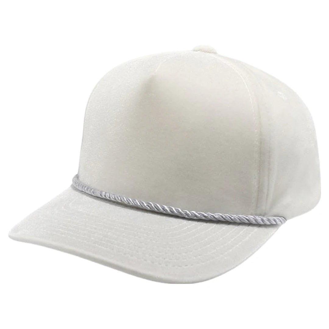 5VV-1PC-VELVET 5PANEL ROPE SNAPBACK-VV10-$11.50/pc