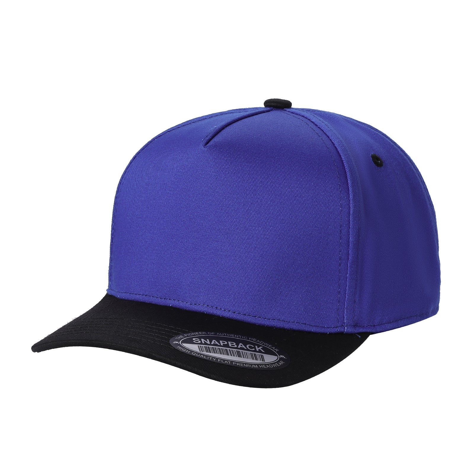 TCBLK - 5 Panel Black Color Snapback Baseball Cap