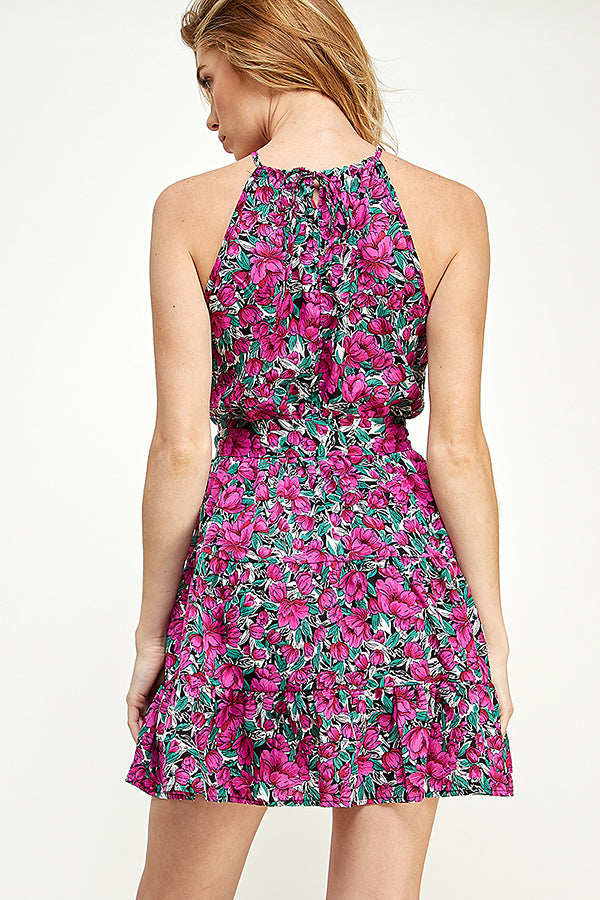 SD0165-(SMLXL:1111=4pcs)-Froral Midi Dress-$12