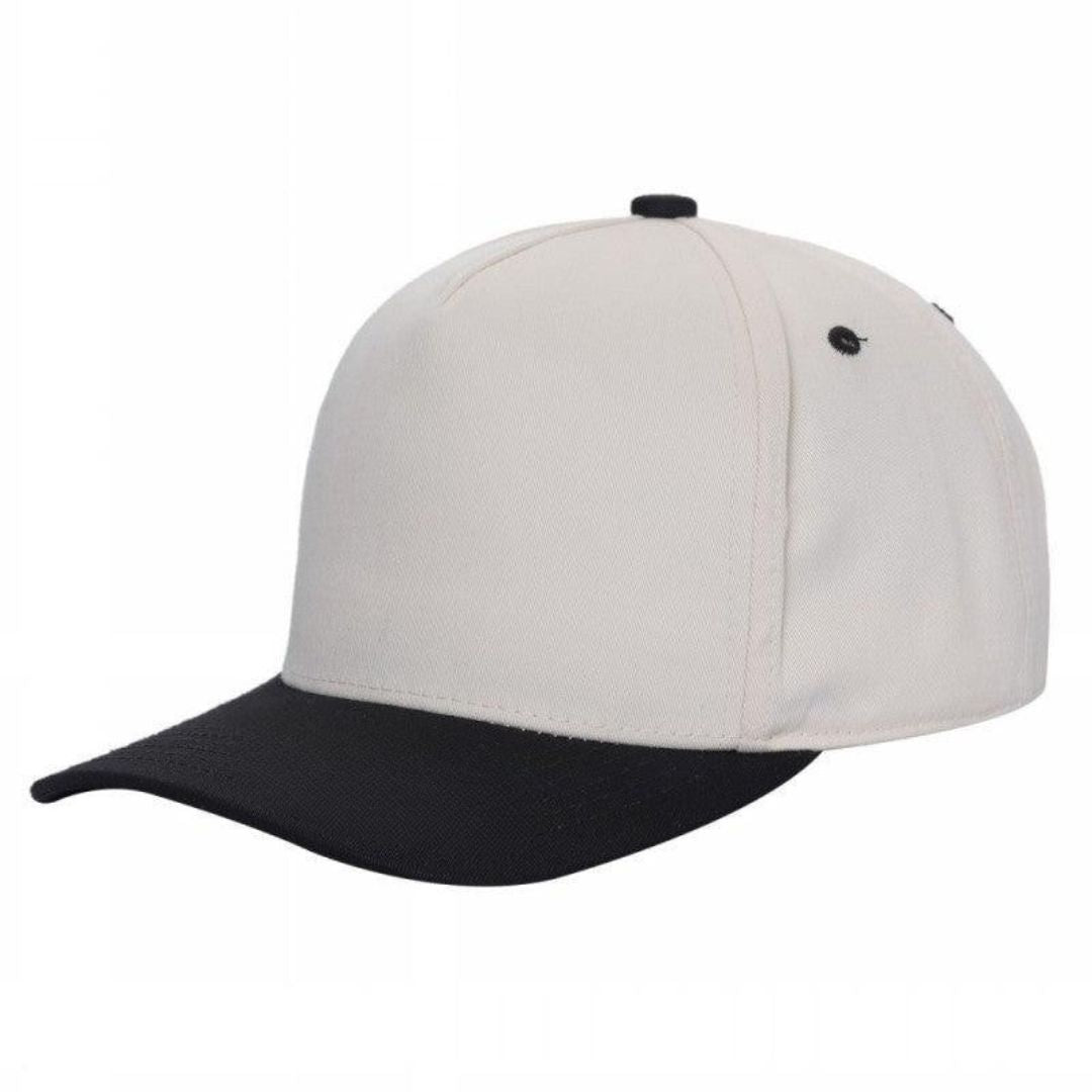 5Panel Twill Fabric 5Tone with Cream Crown 2Tone Blank Caps tctan