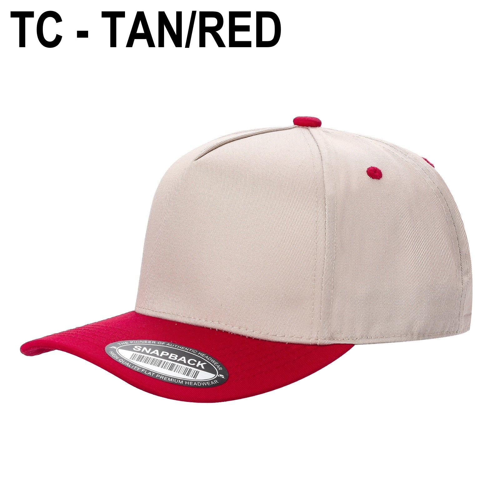 TCTAN-PC-5PANEL 2TONE SNAP BACK HATS-PREPACK