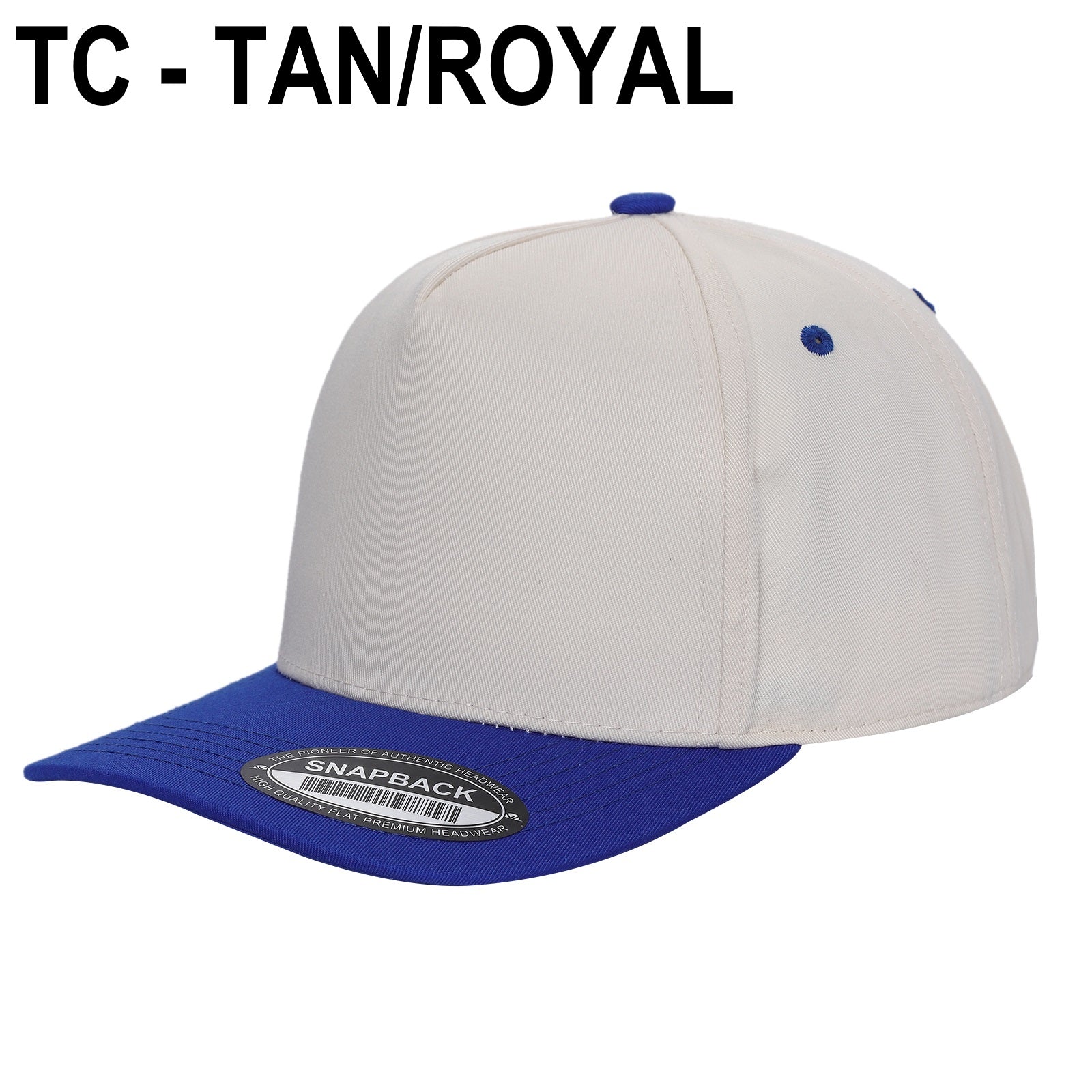 TCTAN-PC-5PANEL 2TONE SNAP BACK HATS-PREPACK