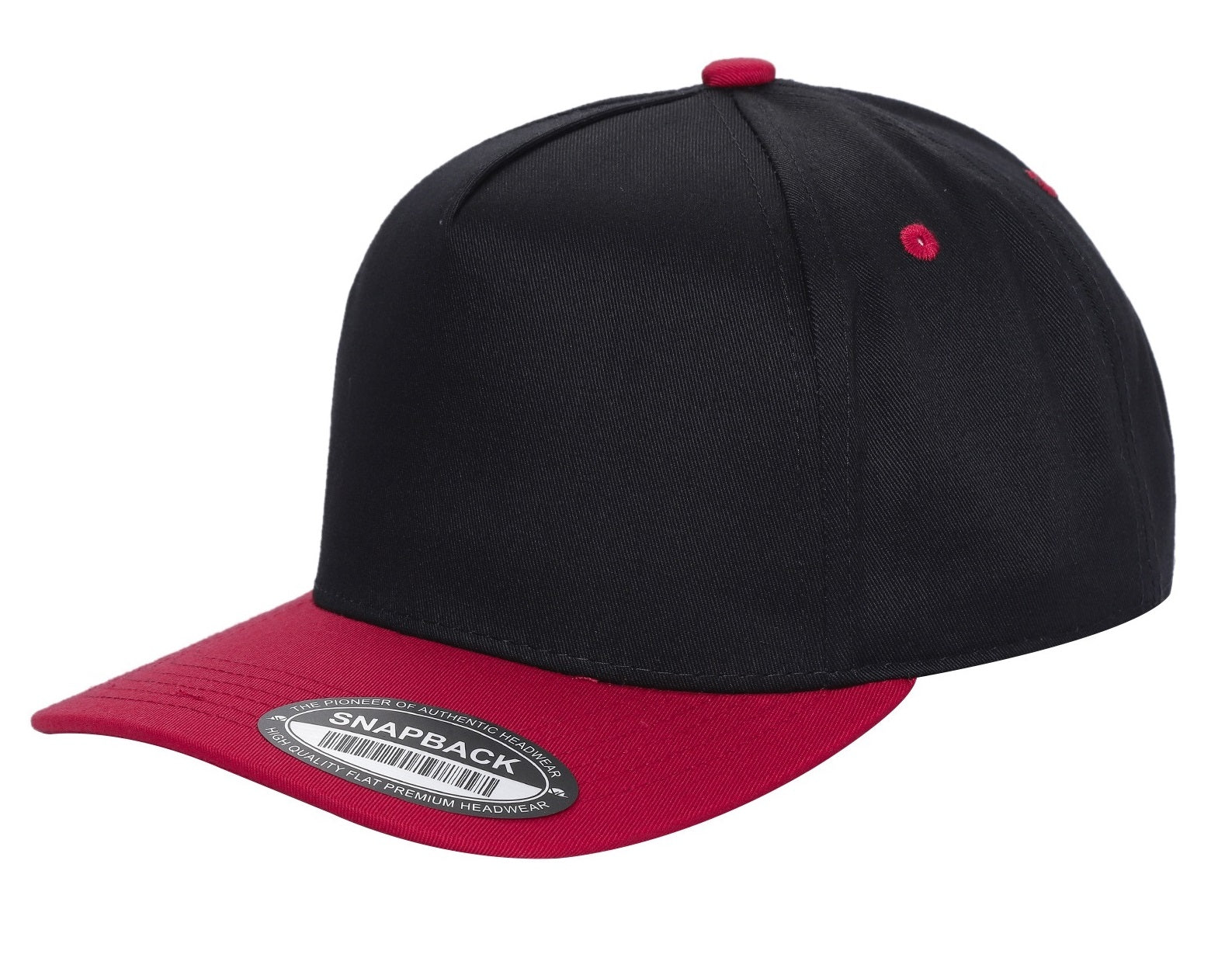 TCBLK - 5 Panel Black Color Snapback Baseball Cap