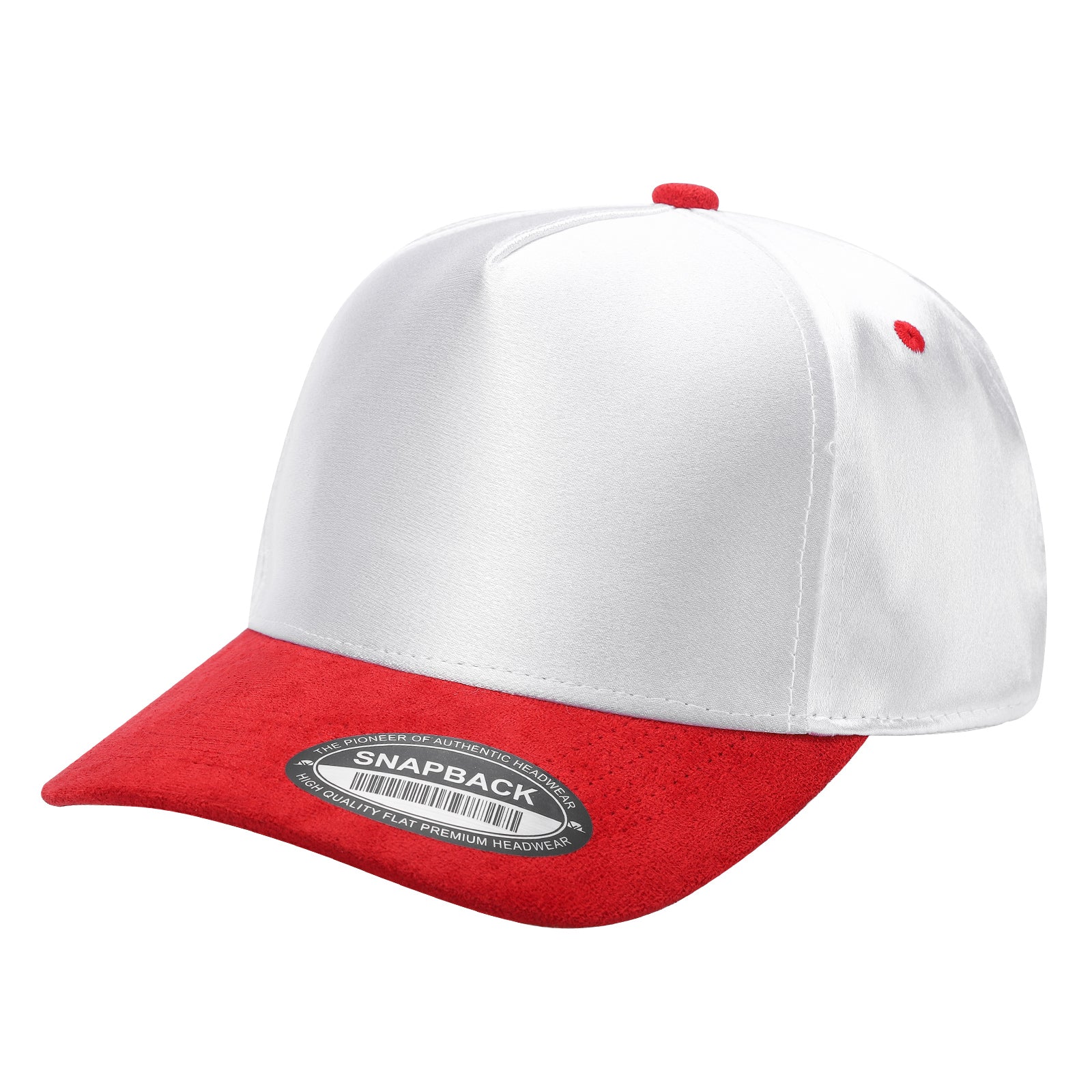 TCSTS-PC-SATIN CROWN & SUEDE BILL 5PANEL SNAP BACK-PREPACK