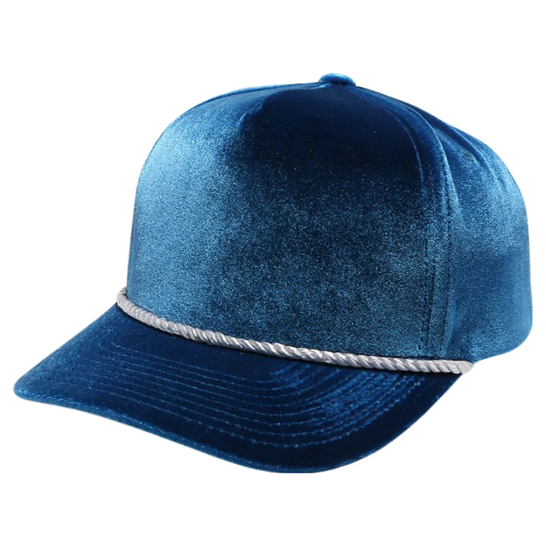 5VV-1PC-VELVET 5PANEL ROPE SNAPBACK-VV10-$11.50/pc