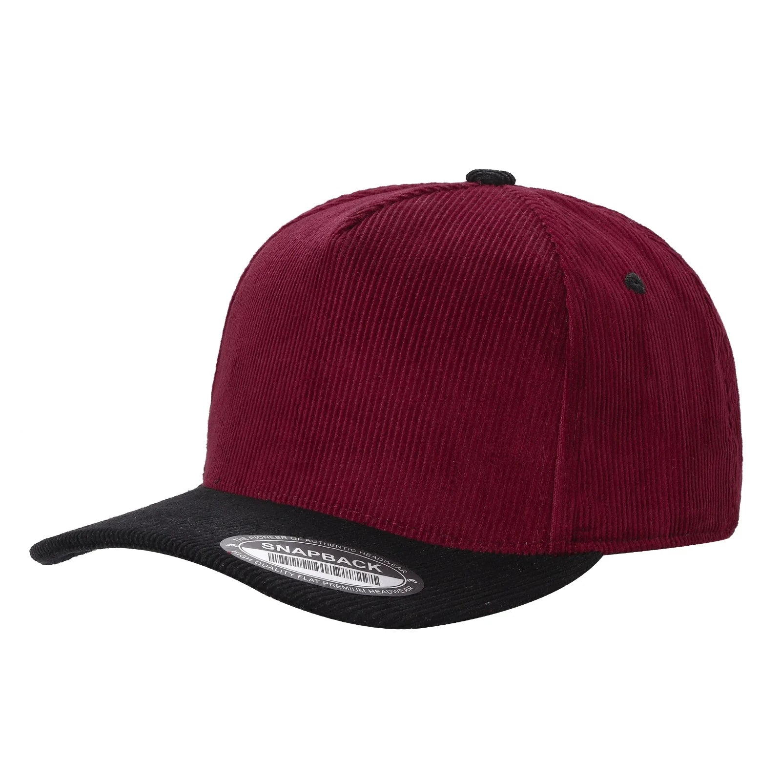 52>Corduroy 5Panel Blank Baseball Cap 2Tone