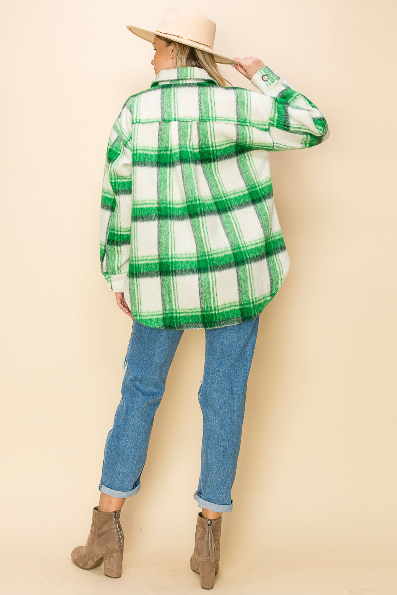 WK0049-1PC-BRUSHED FLANNEL JACKET-$35 (DISPLAY SAMPLE)