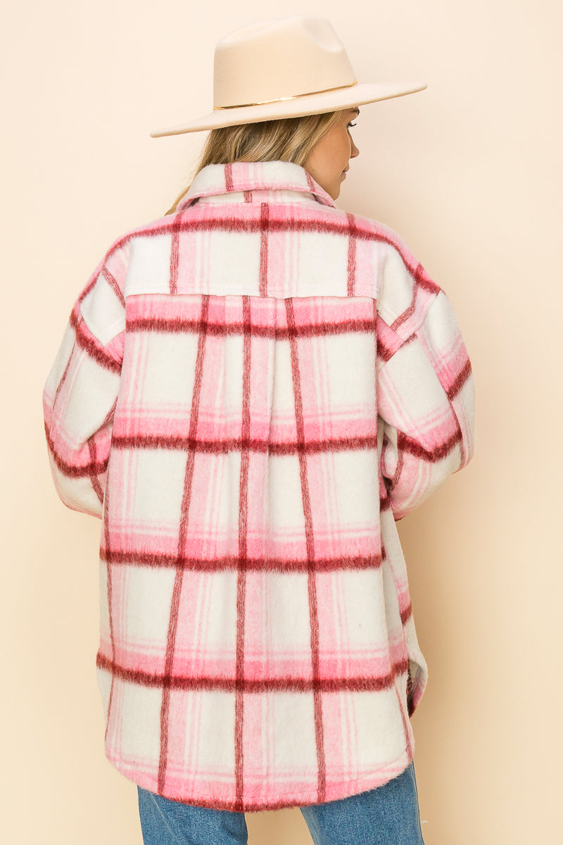WK0049-1PC-BRUSHED FLANNEL JACKET-$35 (DISPLAY SAMPLE)