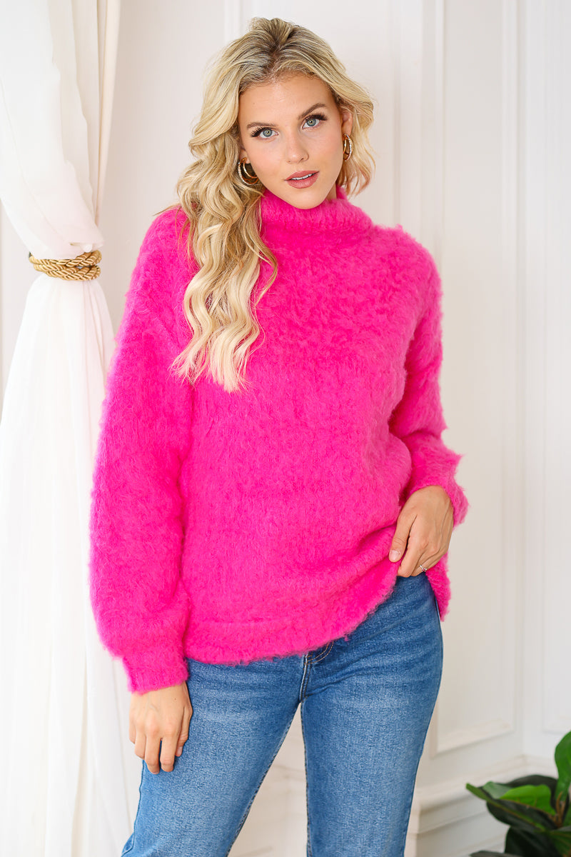 WT0007-TURTLENECK SWEATER OVERSIZED THICKEN WARM BASIC PULLOVER