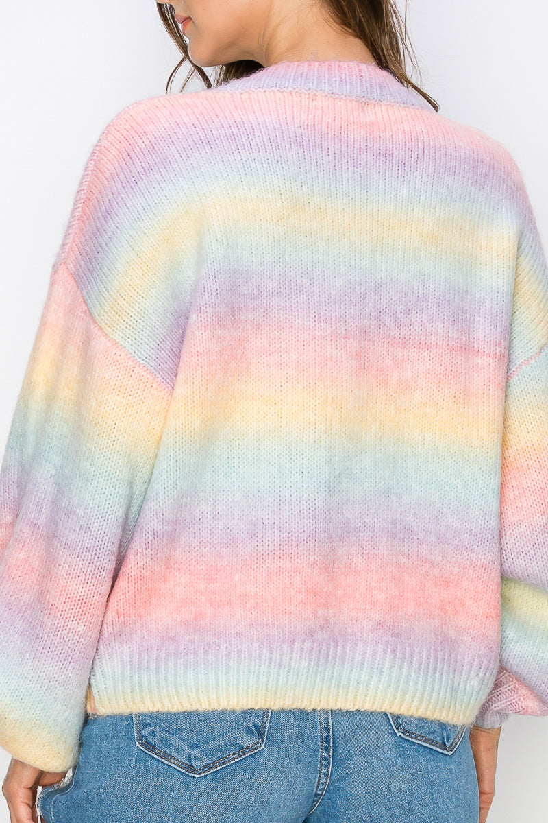 WT0008-PC-RAINBOW SWEATER TOP-$15/PC
